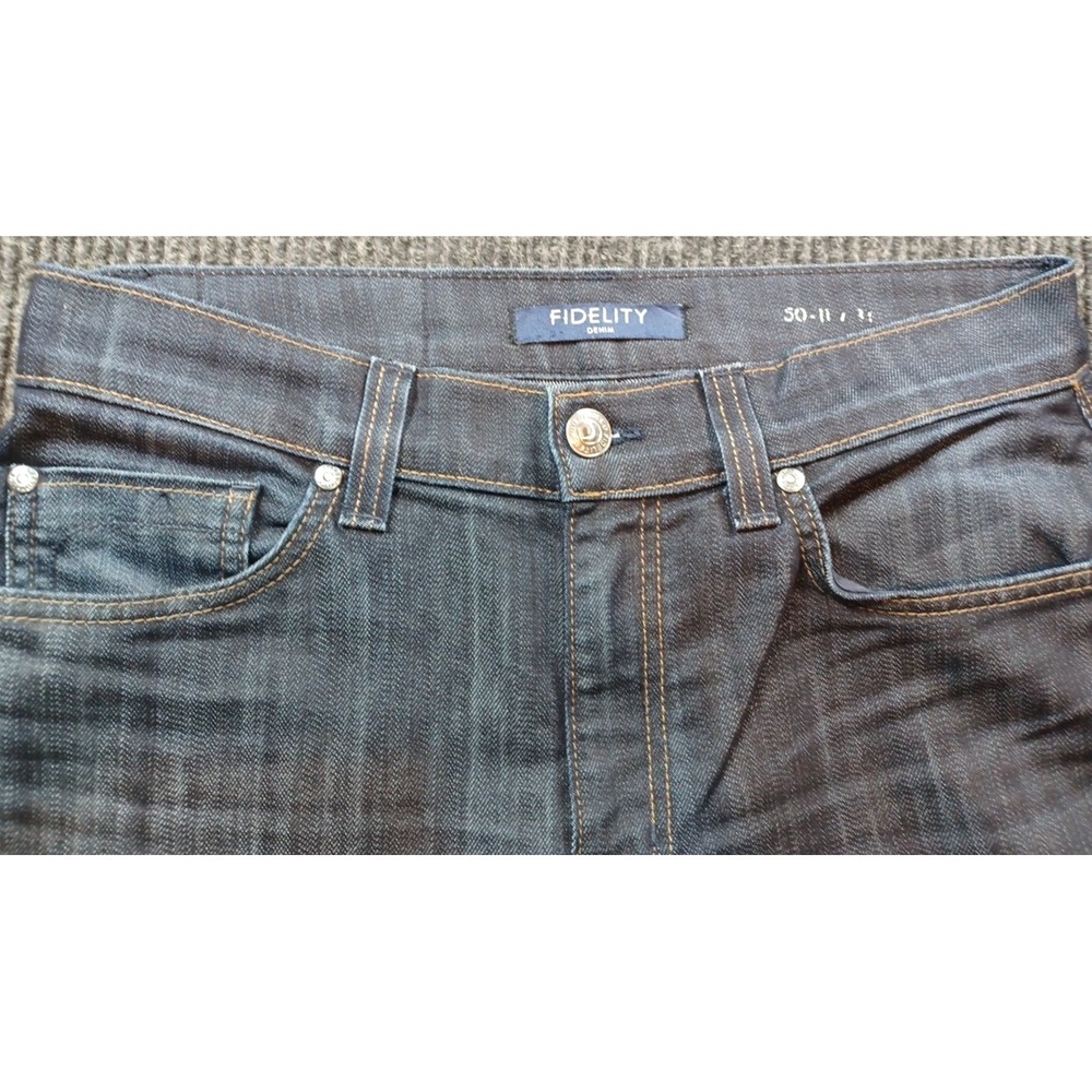 Fidelity Jeans 50-11 Straight Leg Dark Wash Denim Men's 31x35 Retail over $200